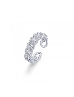 戒指•Glam Ever X Akiiiko聯名系列 Zircon chain ring 鋯石鎖鏈戒指
