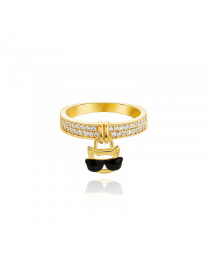 戒指•Glam Ever X 伍嘉成聯名貓樂系列 Cat ring zircon ring 貓咪環形鋯石戒指