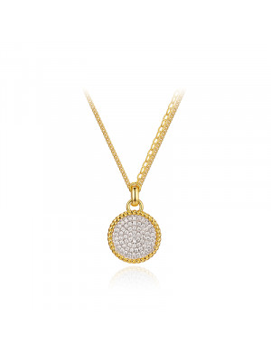 項鏈•Glam Ever X 陳燃聯名鋯石系列 Chain pendant disc necklace 鏈條吊墜圓盤項鏈