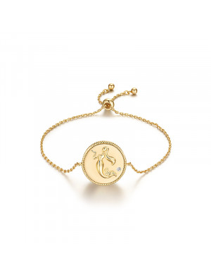 手鏈•美人魚系列 Mermaid Engravement Bracelet 浮雕美人魚伸縮手鏈