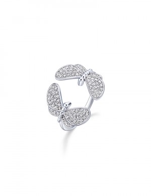 戒指• 蝴蝶系列 In Pairs Butterfly Ring蝴蝶環抱開口戒指