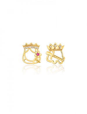 耳环• 國王皇后系列 Sword & Rose Ear Studs 劍與玫瑰耳釘  