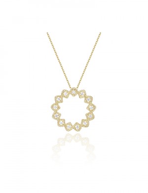项链• 编织太阳系列 Shining Sun Necklace 锆石编织项链