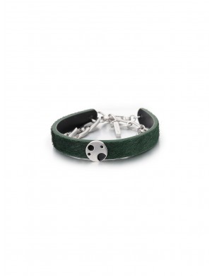 手鐲•幾何形皮毛金屬系列 Little in the middle Bracelet圓形金屬皮毛手鐲