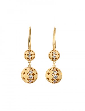 耳環• 質感金屬系列 Dance in the Ballroom Earrings大小雙球掛墜耳環