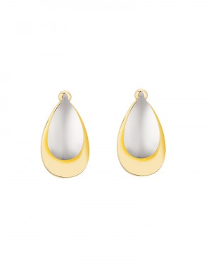 耳環• 質感金屬系列 Raindrops are Falling Earrings雙色花瓣形金屬耳環