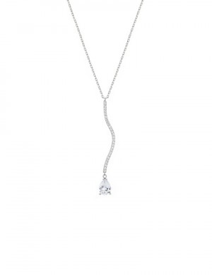 項鏈• 靈動鋯石系列 Water Wave Diamond Necklace全鉆波紋水滴項鏈