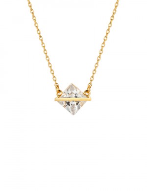 項鏈• 閃耀鋯石系列 Square Diamond Necklace方鉆金屬鎖骨鏈