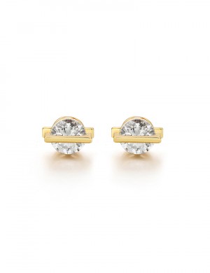 耳釘• 閃耀鋯石系列 Round Diamond Ear Studs圓鉆金屬耳釘