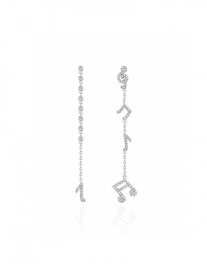 耳環• 音符系列 Melody of Love Story Earrings不對稱音符長鏈耳環