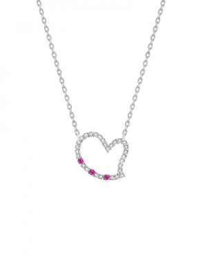 項鏈• 臻愛之心系列 Shape Of My Heart Necklace鏤空鋯石愛心項鏈