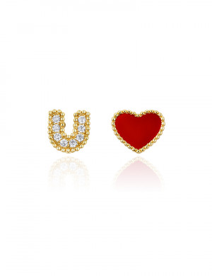 耳環• 情人節系列 I Love U Earstuds Love&U告白耳釘