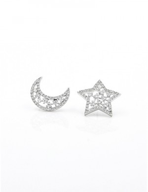 耳環•魅力星月系列 Stella Earrings 星月鑽石耳釘