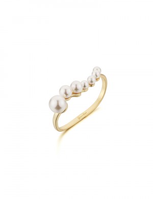戒指• 时尚系列  Waving Pearls Ring  波浪珍珠戒指
