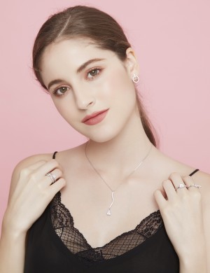 耳環• 靈動鋯石系列 Tear Drop Earrings全鉆環形水滴耳環