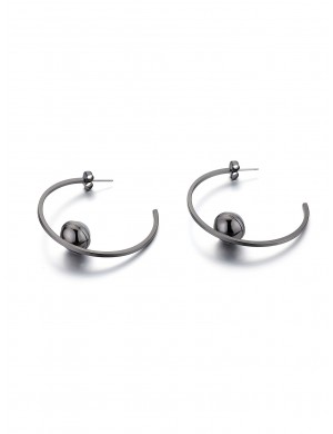 耳環• 舞動珍珠系列 Set You Free Hoop Earrings 大圈銀色珍珠耳環