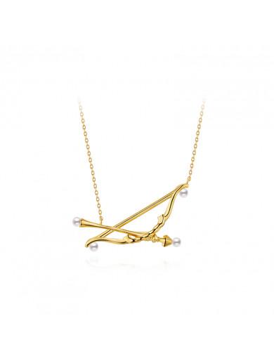 項鏈•國潮系列 Bow pendant necklace 弓箭珍珠吊墜項鏈