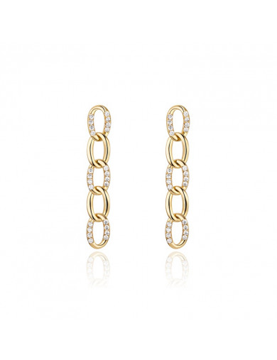 耳環•Glam Ever X Akiiiko聯名系列 Zircon earrings in long chains 鋯石長鏈耳環