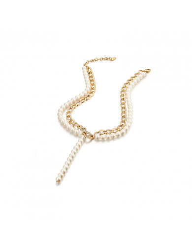 項鏈•Glam Ever X Akiiiko聯名系列 pearl chain necklace 環形珍珠鏈條項鏈