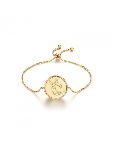 手鏈•美人魚系列 Mermaid Engravement Bracelet 浮雕美人魚伸縮手鏈