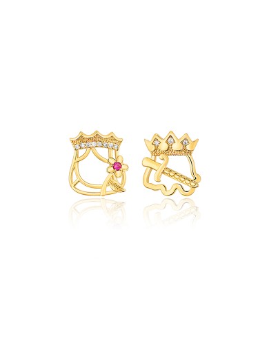耳环• 國王皇后系列 Sword & Rose Ear Studs 劍與玫瑰耳釘  