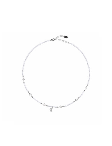 项链•月亮系列 Moon imitation pearl necklace 月亮仿珍珠项链