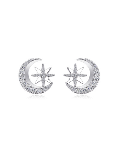 耳环•月亮系列 Moon stud earrings 月亮耳钉
