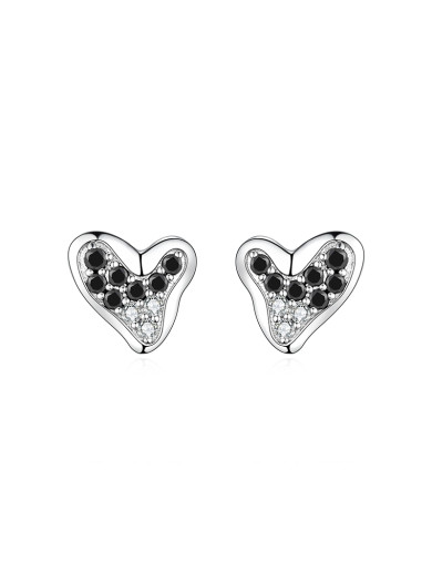 耳环•暗夜系列 Night  love earrings 暗夜爱心耳钉