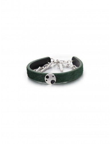 手鐲•幾何形皮毛金屬系列 Little in the middle Bracelet圓形金屬皮毛手鐲