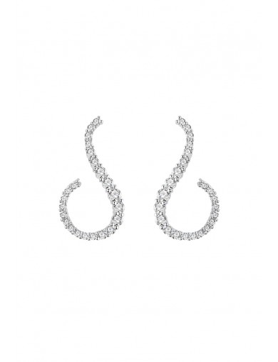 耳環• 時尚系列 moon light earrings月半彎鋯石耳環
