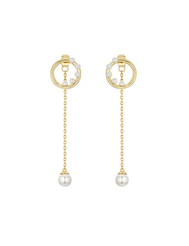 耳環• 珍珠樂園系列 Pearls Drops Earrings環形珍珠長墜耳環