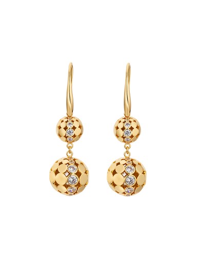 耳環• 質感金屬系列 Dance in the Ballroom Earrings大小雙球掛墜耳環