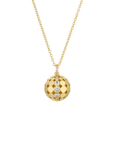 項鏈• 質感金屬系列 Disco Ball Necklace鏤空鑽石球形項鏈