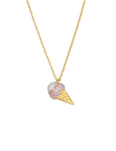 項鏈• 冰淇淋系列 Ice Cream Necklace雙色鋯石冰淇淋項鏈