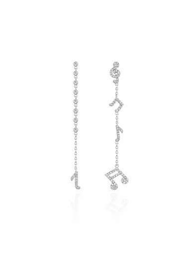 耳環• 音符系列 Melody of Love Story Earrings不對稱音符長鏈耳環
