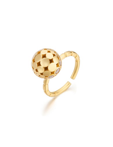 戒指• 質感金屬系列 Disco Ball Ring鏤空磚石球形戒指
