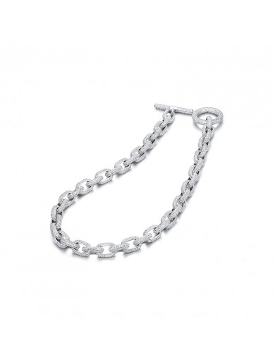 項鏈•Glam Ever X Akiiiko聯名系列 Zircon chain Cuban necklace 鋯石鏈條古巴項鏈