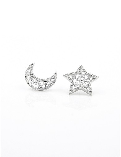 耳環•魅力星月系列 Stella Earrings 星月鑽石耳釘