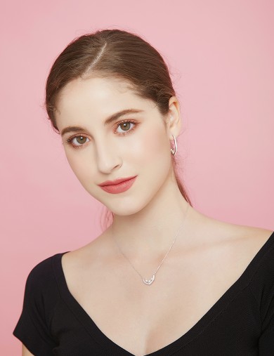 耳環• 鋯石珍珠系列 Curved Diamond Pearl Earrings三顆珍珠鋯石耳環