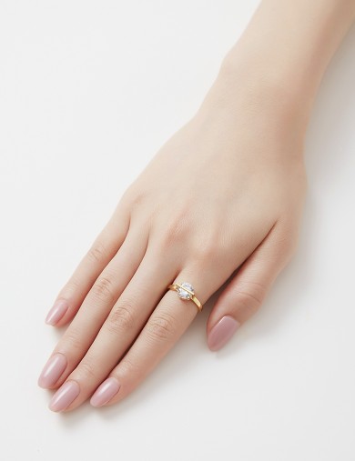 戒指• 閃耀鋯石系列 Round Diamond Ring 圓鉆金屬戒指
