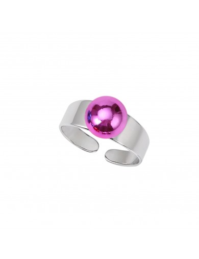 戒指• 时尚系列 The More The Merrier convertible ring 可拆卸彩珠開口戒指 戒圈+粉色彩珠