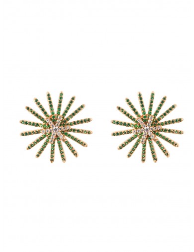 耳環•煙花系列 Green Sparkle Earrings綠色煙花耳環