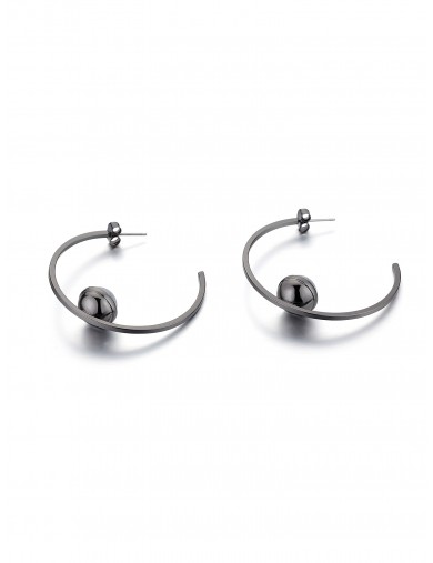 耳環• 舞動珍珠系列 Set You Free Hoop Earrings 大圈銀色珍珠耳環