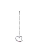 耳環• 臻愛之心系列 Simple Love Earring 鏤空鋯石愛心長墜耳環【單只】