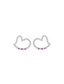 耳釘• 臻愛之心系列 Shape of My Heart Earrings鏤空鋯石愛心耳釘