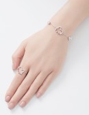 手鏈• 臻愛之心系列 Secret Love Bracelet 鋯石三心手鏈