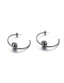 耳環• 舞動珍珠系列 Set You Free Hoop Earrings 大圈銀色珍珠耳環