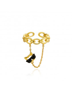 戒指•Glam Ever X伍嘉成聯名貓樂系列 Cat chain ring 貓咪鏈條戒指
