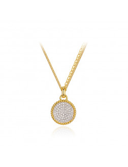 項鏈•Glam Ever X 陳燃聯名鋯石系列 Chain pendant disc necklace 鏈條吊墜圓盤項鏈