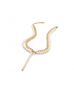 項鏈•Glam Ever X Akiiiko聯名系列 pearl chain necklace 環形珍珠鏈條項鏈